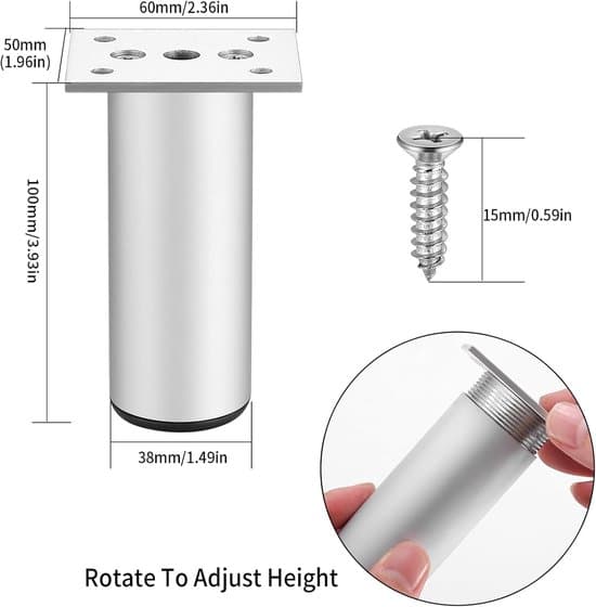 4-delade möbelben, 10 cm möbelben, bordsben