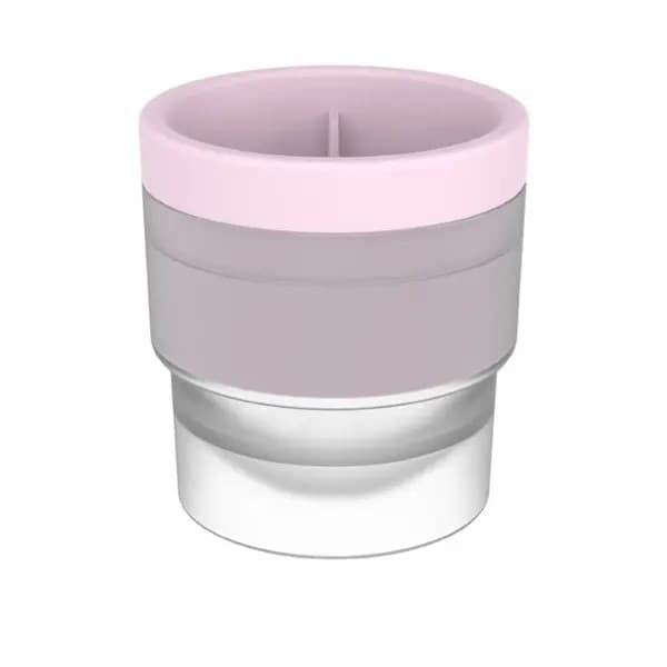 Sæt med 2 silikoneisformforme, pink, blå og hvid, 6 cm