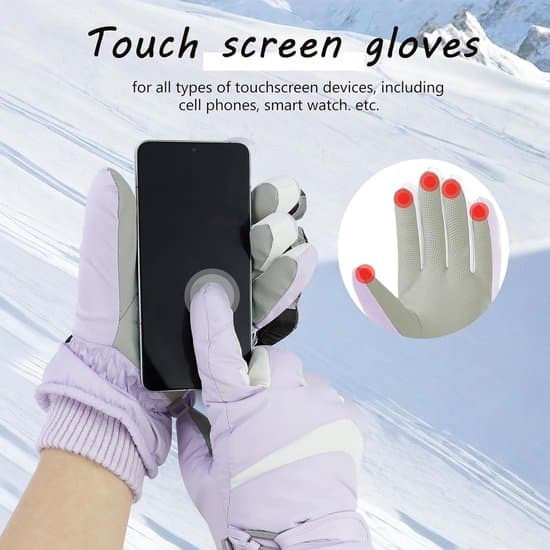 Vinterhandsker - Damehandsker - Skihandsker - Vandtætte - Touchscreen-kompatible