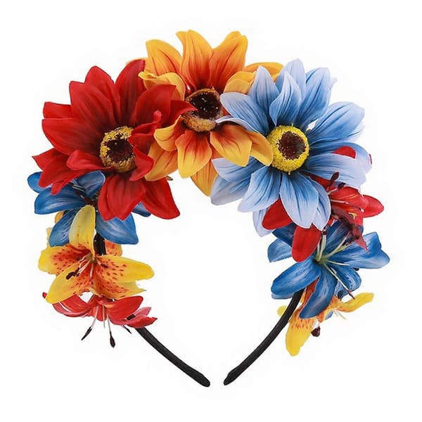 Elastisk Blomsterhårbånd med Solsikke til Sceneforestilling D