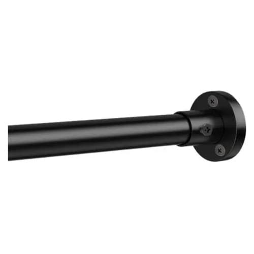 Teleskopisk badeforhængsstang, rustfrit stål, udtrækkelig 50–80 cm, sort,