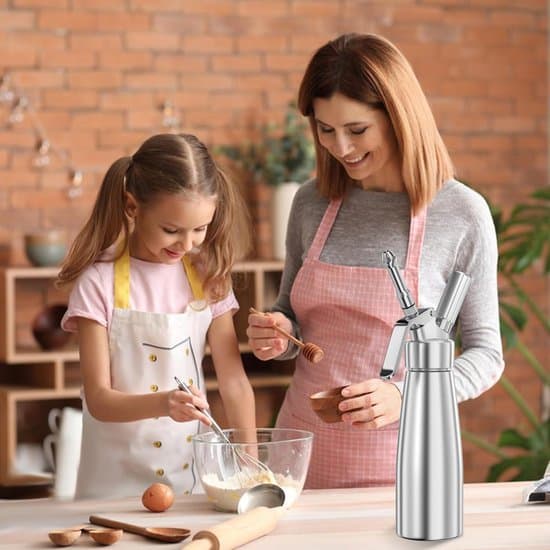 Professionel flødesifon - Flødedispenser - 500 ml - Fødevaregodkendt aluminium - Med 3 dyser - Til flødeskumsmousse og dessertdekoration