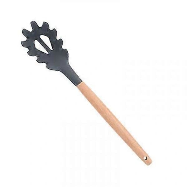 Silikone køkkenredskabssæt, 9 dele, sort, 30 cm