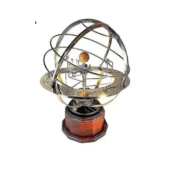 Model retro Orrery solsystem metalisk indretning 17x12cm roterende