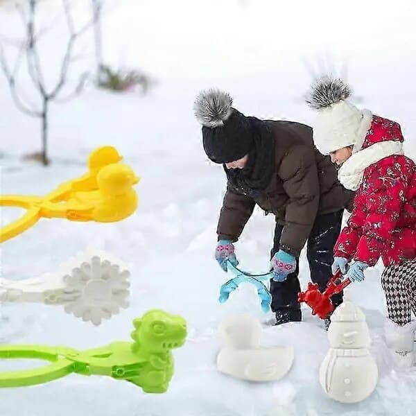 Set med 4 risformar för sushi och snöbollar, plast, flerfärgad