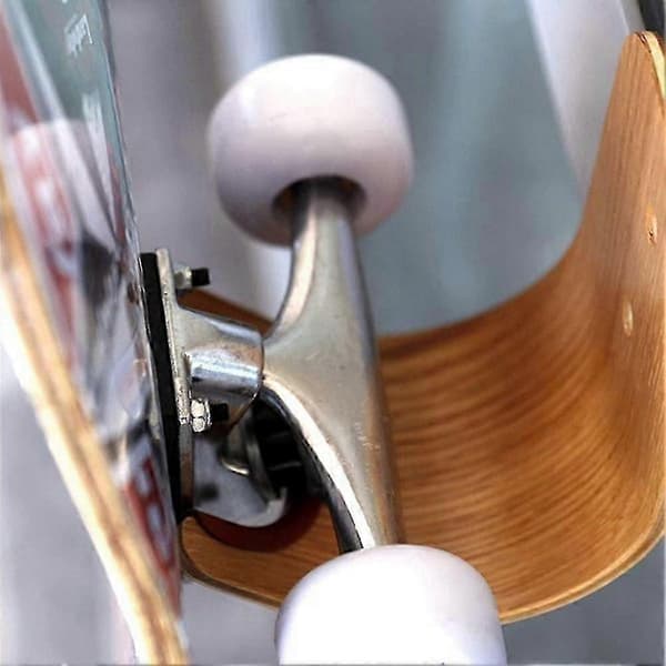 Gitarr Skateboard Väggfäste Unik Design Böjt Trä Gitarrhängare Väggfäste Gitarrhållare Akustisk -NBBTräfärg