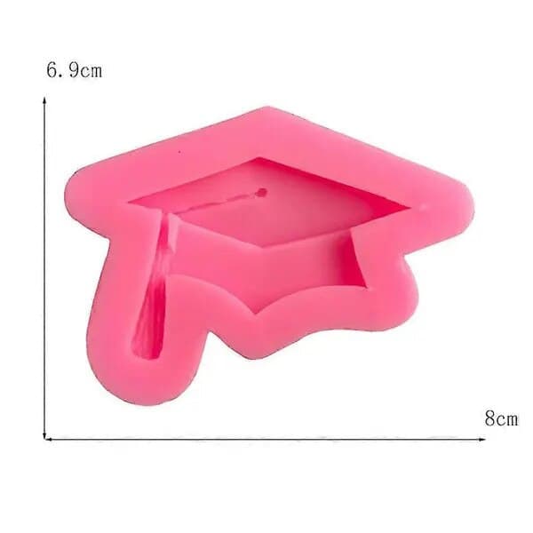 Silikoneform til kager og chokolade, eksamensbevis model, pink, 1 stk.