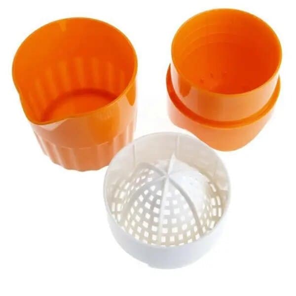 Bærbar manuel juicer, 300 ml, orange, ABS