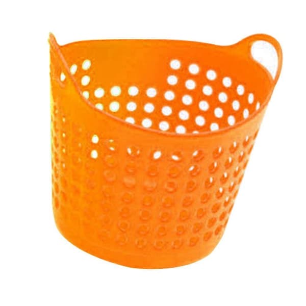 Bärbar Mini Plast Brevpapper Kosmetisk Skrivbordsförvaringskorg Organizer Hållare Orange