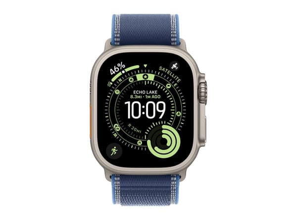 Apple Watch Ultra 3 49mm Titanium (Blå Textilband M/L)