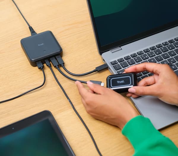 Trust Maxo USB 3-USB-C Snabbladdare 100W Svart