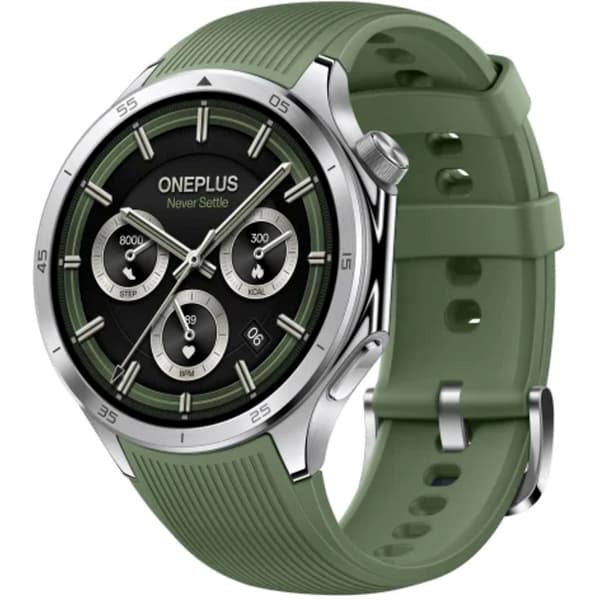 OnePlus Watch 3 Silver (Grön Gummiband)