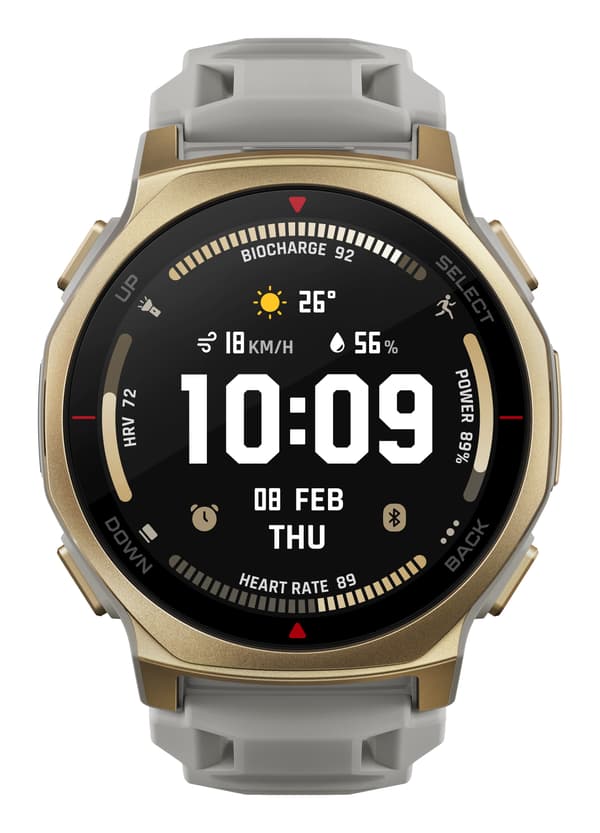 Amazfit T-Rex 3 Pro 44mm Guld (Grått Silikonband)