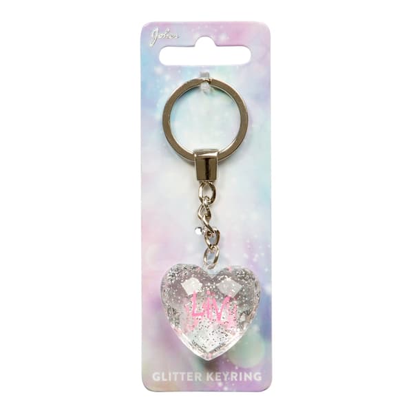 Nøglering Glitter Hjerte Liv