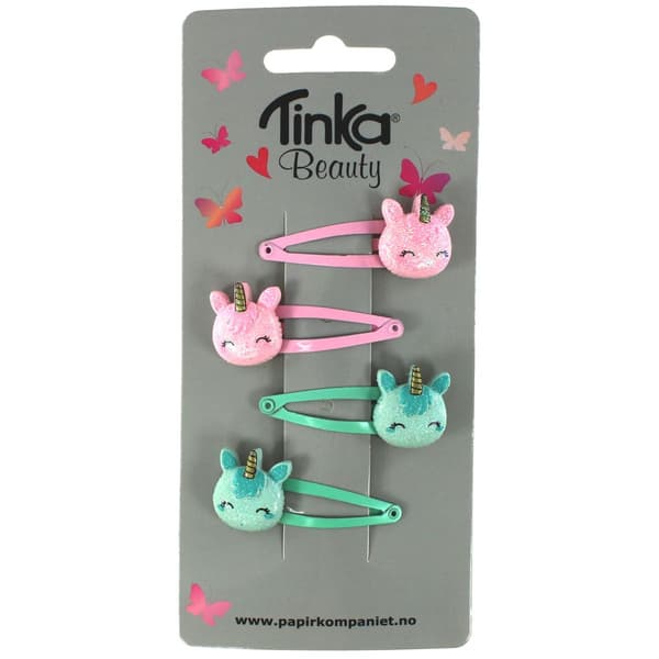 Hårclips Unicorn 4 st - Tinka