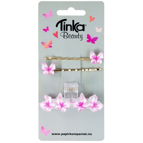Hårclips Rosa Rosette - Tinka