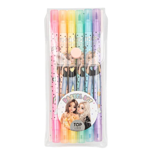 TOPModel Pastelltuschpennor, 6-pack