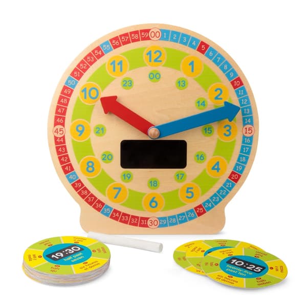 Wooden Learning Clock, Lär dig Klockan