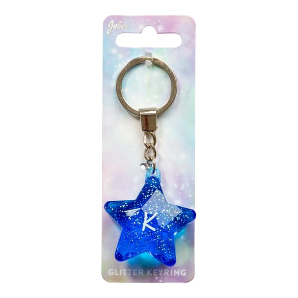 Nøglering Glitter Star K