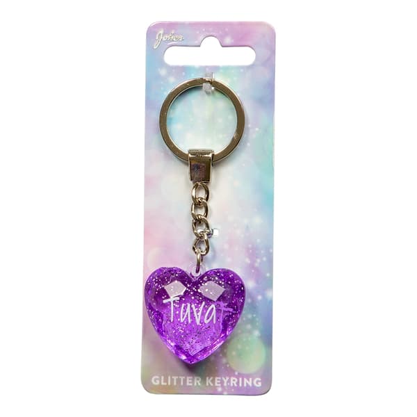 Nøglering Glitter Hjerte Tuva