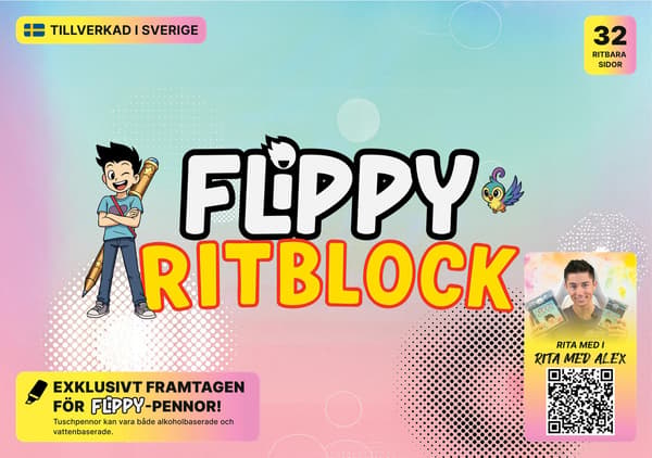 Piirustuslehtiö Flippy Rita ja Alex