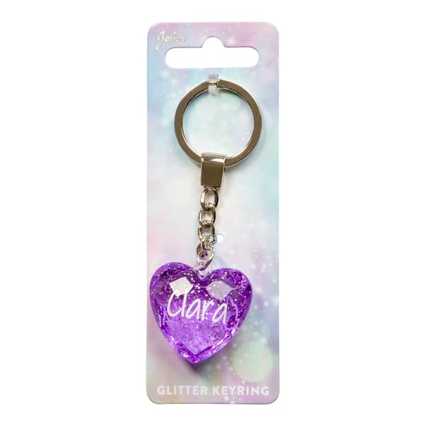 Nøglering Glitter Hjerte Clara