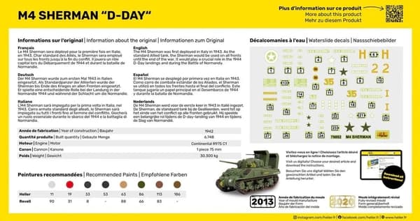 Starter Kit Sherman M4 D-Day 1:72