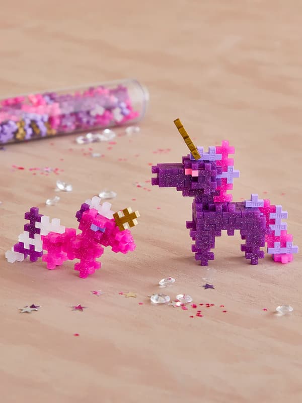 Plus-Plus Glitter Enhjørning, 100 Dele