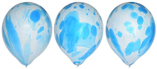 Ilmapallot 30 cm Marble Blue 6 kpl