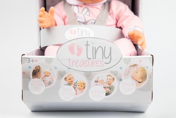 Tiny Treasures Doll, Pink Pom Pom