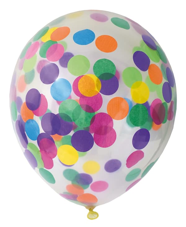 Ilmapallot Confetti Mix 6 kpl
