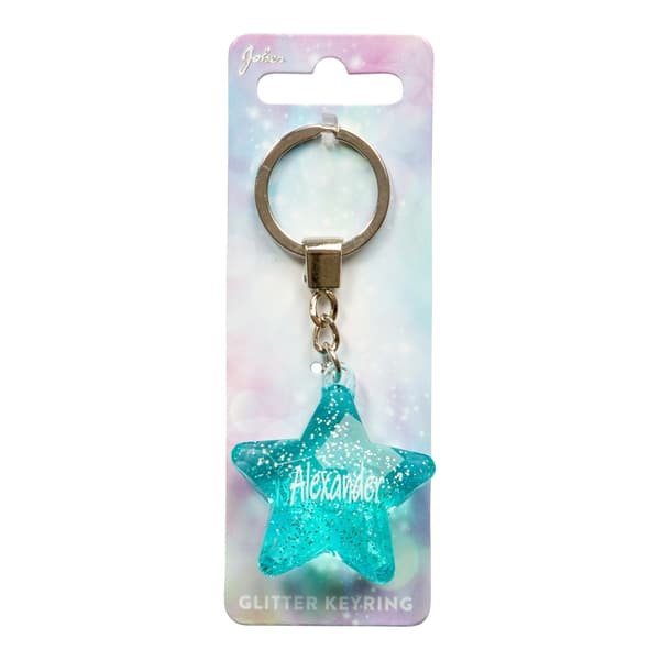 Nøglering Glitter Star Alexander