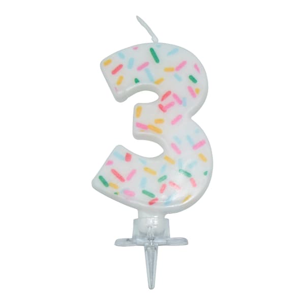 Tårtljus SPRINKLES 3 år