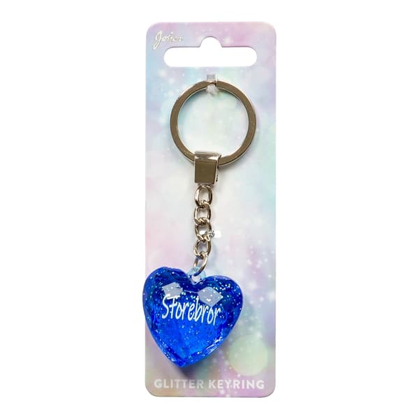 Nøglering Glitter Heart Storebror