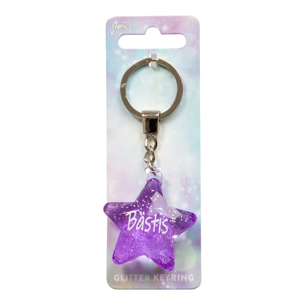 Nøglering Glitter Star Bedsteven