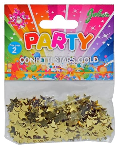 Konfetti Stjerner Guld