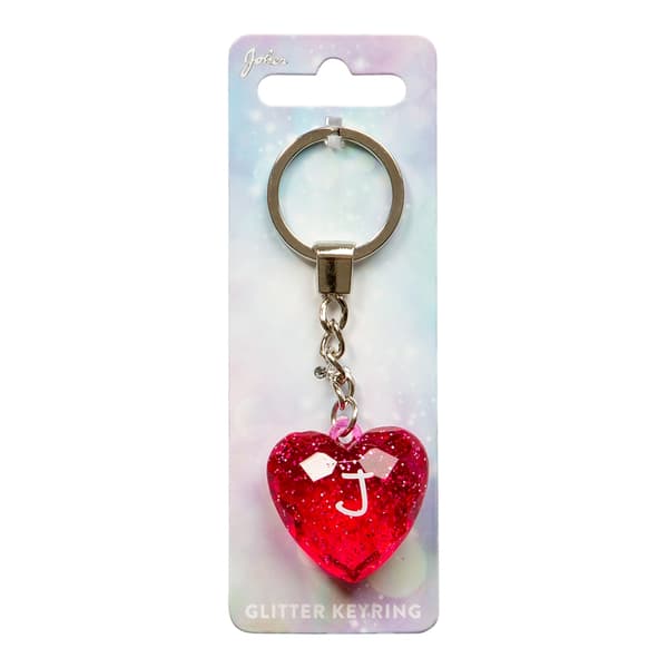 Nøglering Glitter Heart J