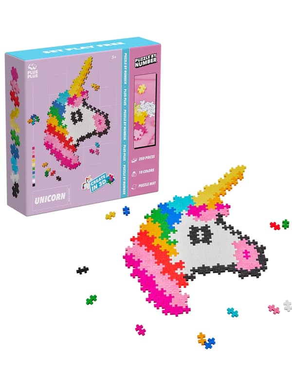 Plus-Plus Puzzle By Number Unicorn 250pcs