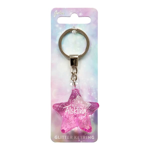 Avaimenperä Glitter Star Rakas