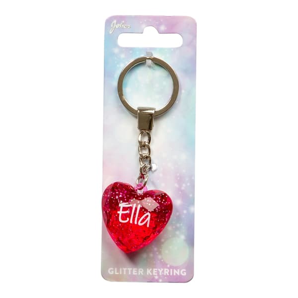 Nøglering Glitter Hjerte Ella