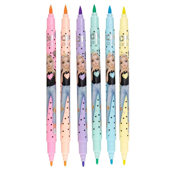 TOPModel Pastelltuschpennor, 6-pack