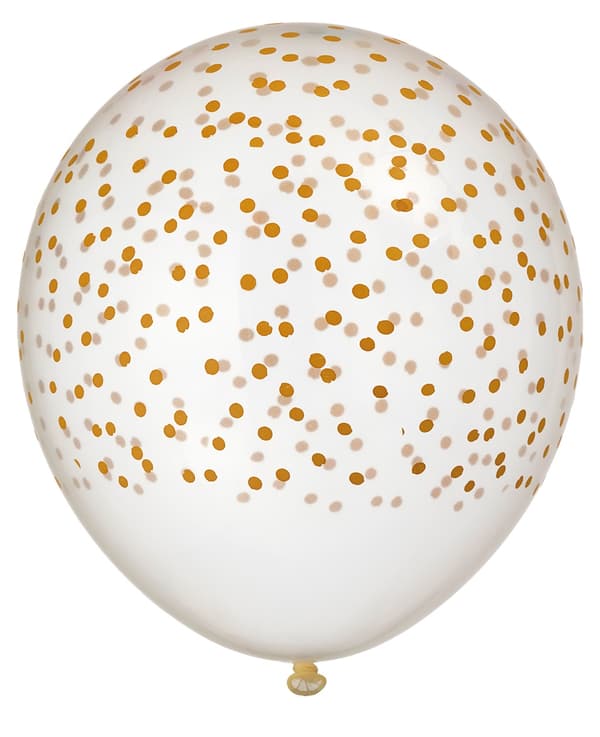 Ilmapallo 30 cm, Confetti Print, 6 kpl