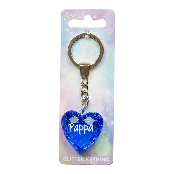 Avaimenperä Glitter Heart Isä