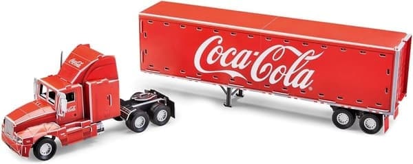 3D-puslespil Coca-Cola Lastbil med LED