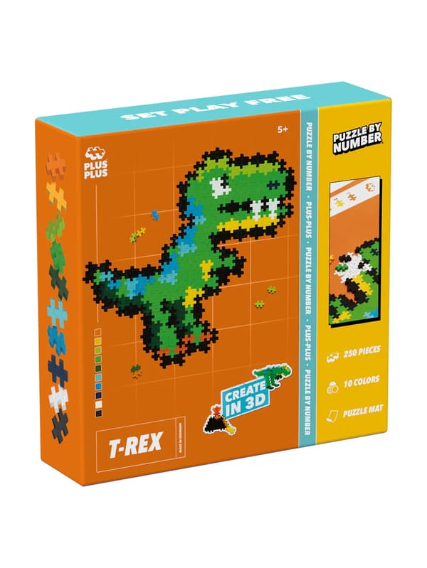 Plus-plus Puzzle By Number T-Rex 250 stk