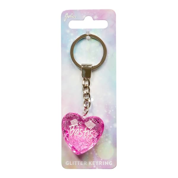 Nøglering Glitter Hjerte Bedsteven