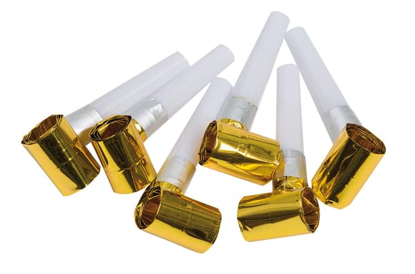 Party Blow Outs Guld 6-Pack