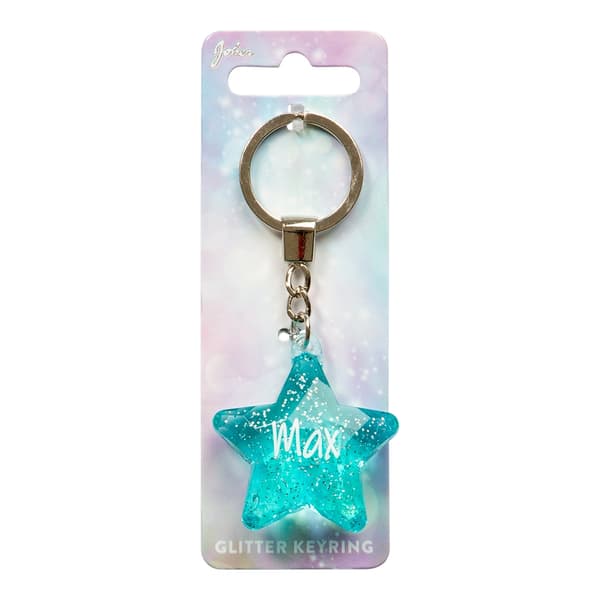 Nøglering Glitter Star Max