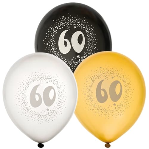 Ilmapallot 30 cm 60-vuotispäivä