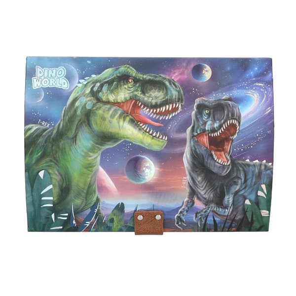 Dino World Skattekiste med kode, Lys & Lyd